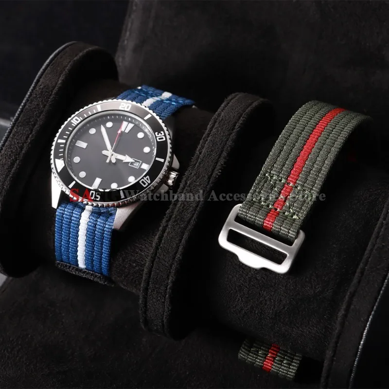 Durable Canvas Nylon Military Watch Strap - Universal Wristbelt