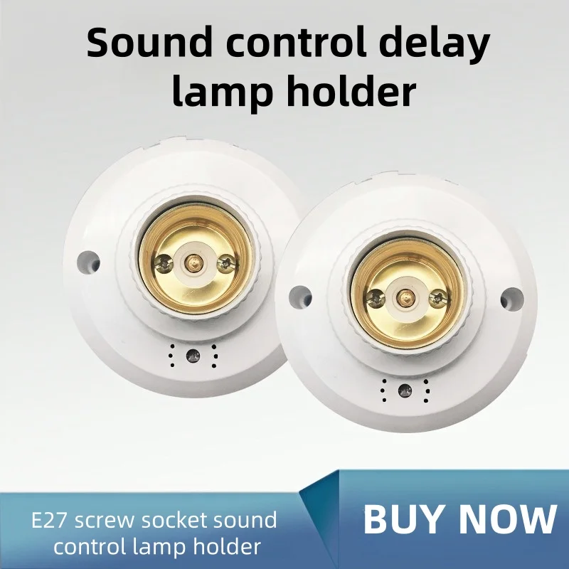 E27 Screw Socket Sensor Lamp Bases Sound And Light Control Lamp Holder Sensor Delay Sound Control Switch Stair Led Holder