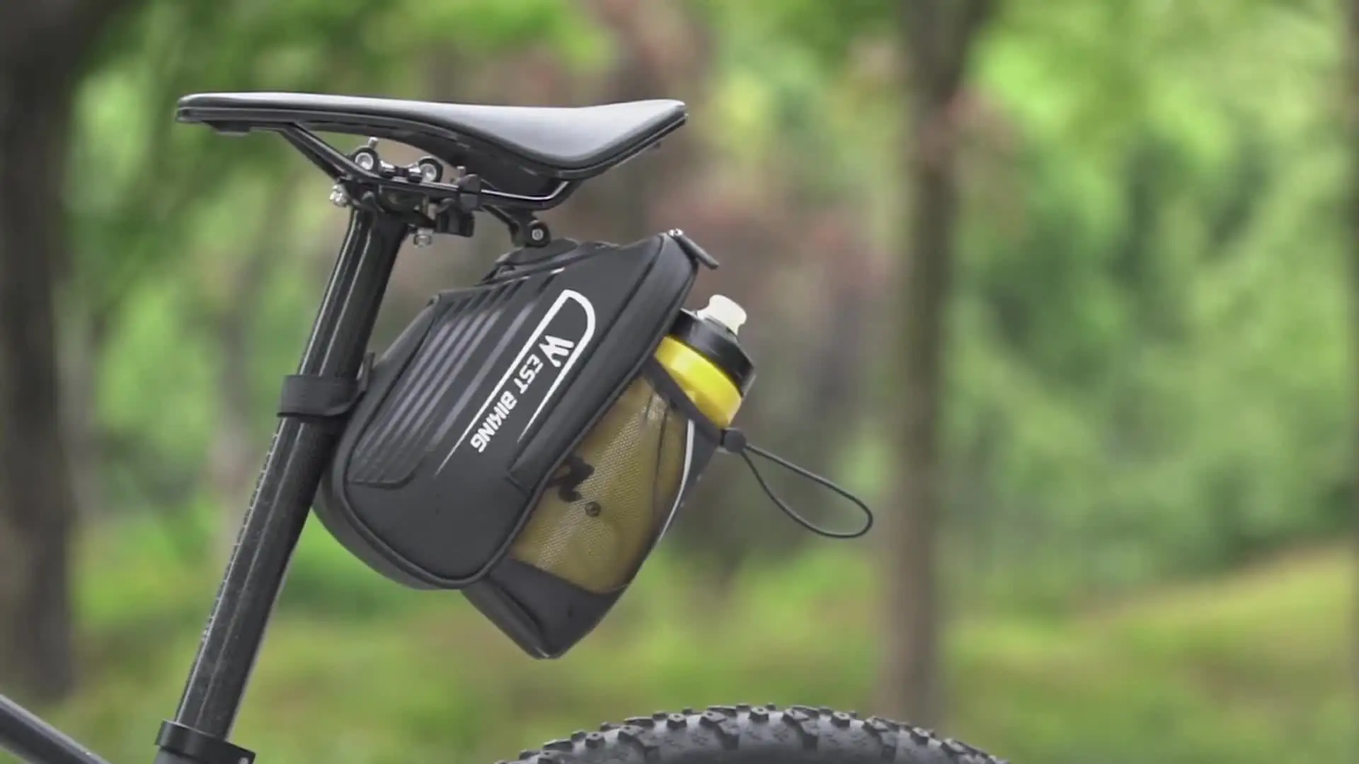 WEST BIKING Bike Saddle Bag With Water Bottle Pocket MTB Road