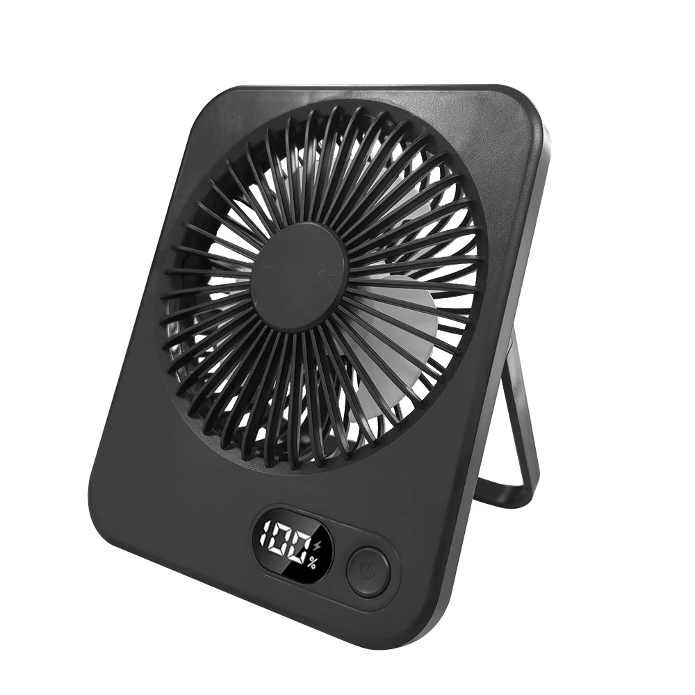 Portable Foldable USB Rechargeable Fan - Compact Quiet 5-Speed Desk and Wall Fan