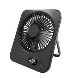 Compact Rechargeable Fan with Adjustable Speeds and Versatile Mounting Options (Black)
