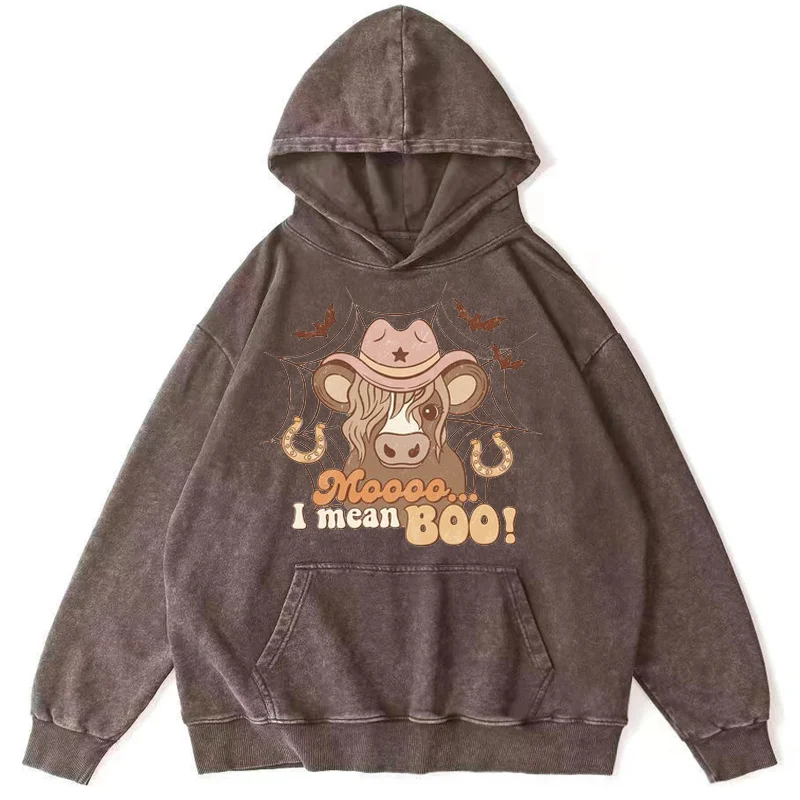 Printed long sleeved hooded sweater for men in spring and autumn, loose fitting oversized men's loose fitting sweater top