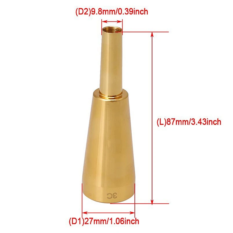 Quality 3C Trumpet Mouthpiece Meg Metal Trumpet for Yamaha or Bach Conn and King C