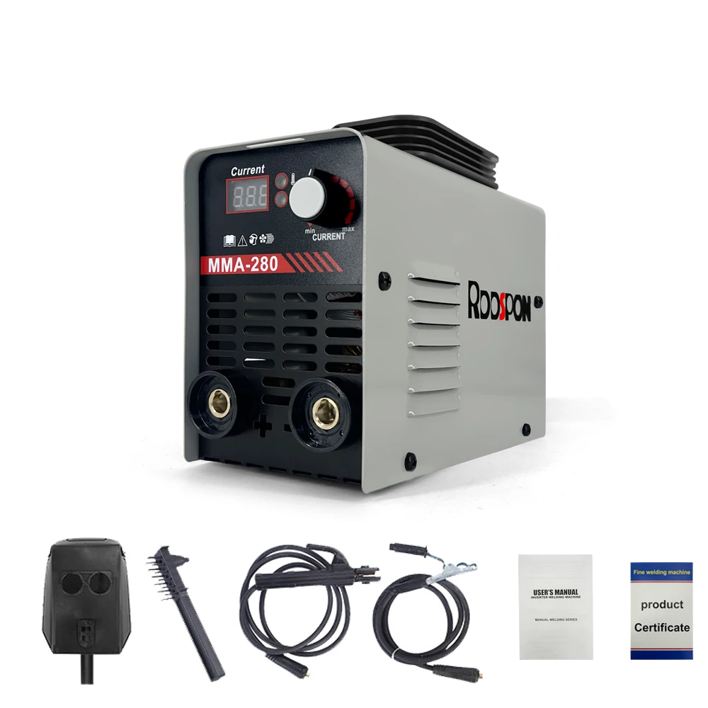 מכונות ריתוך RDDSPON ממיר ARC מכונת ריתוך חשמלית 220V MMA עם כבלי ריתוך ARC לכלי ריתוך מתכות