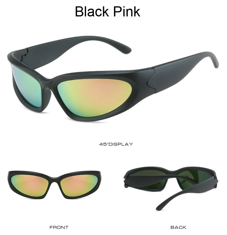 Marke Designer Steampunk Sonnenbrille Frau Retro Spiegel Sonnenbrille Weibliche Outdoor Sport Schwarz Shades Vintage Fahren Brillen – Detail 7