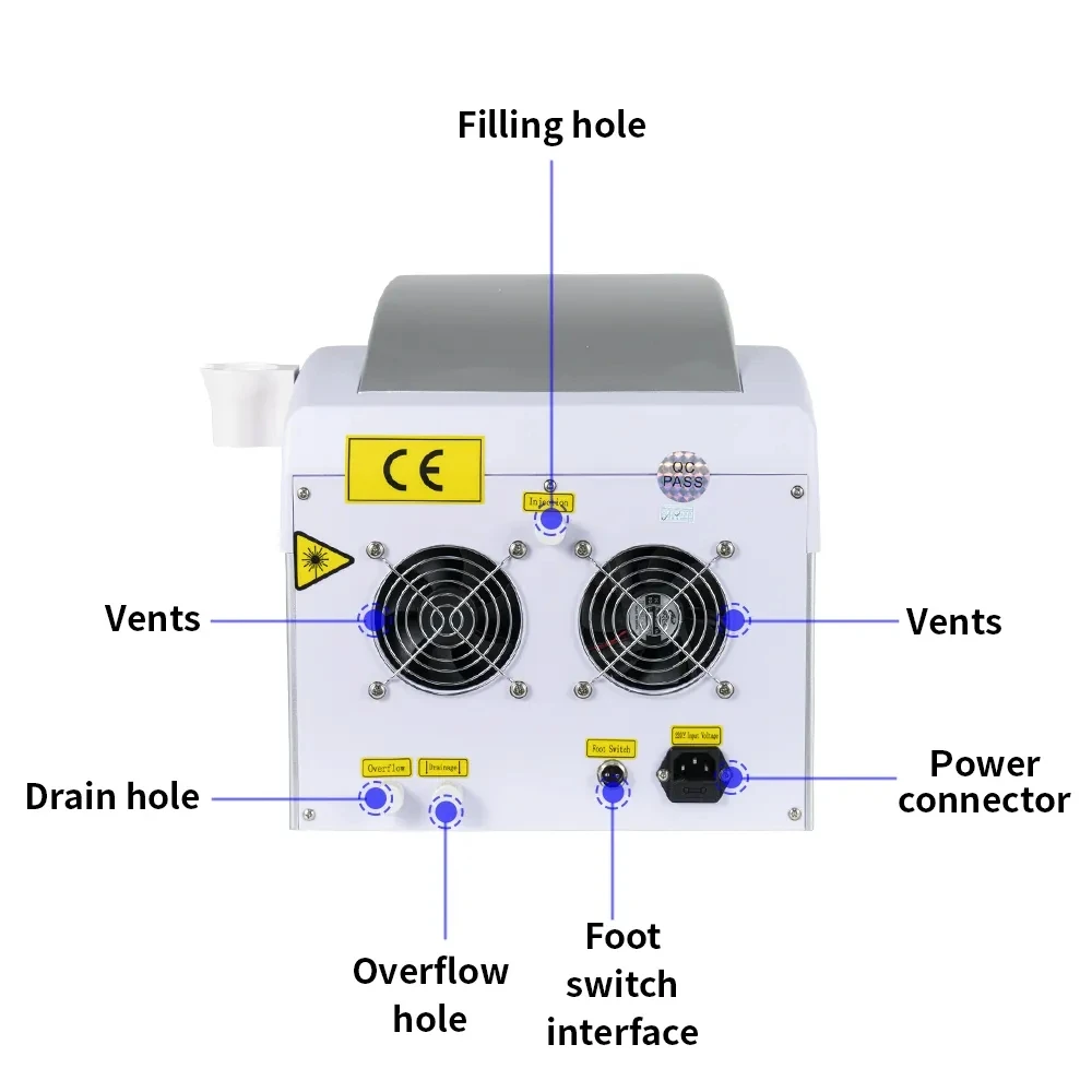 Beauty's New Portable Q-switch Picosecond Nd YAG 1064nm 532nm 1320nm Pull-up Tattoo Remover With Light Spots 2