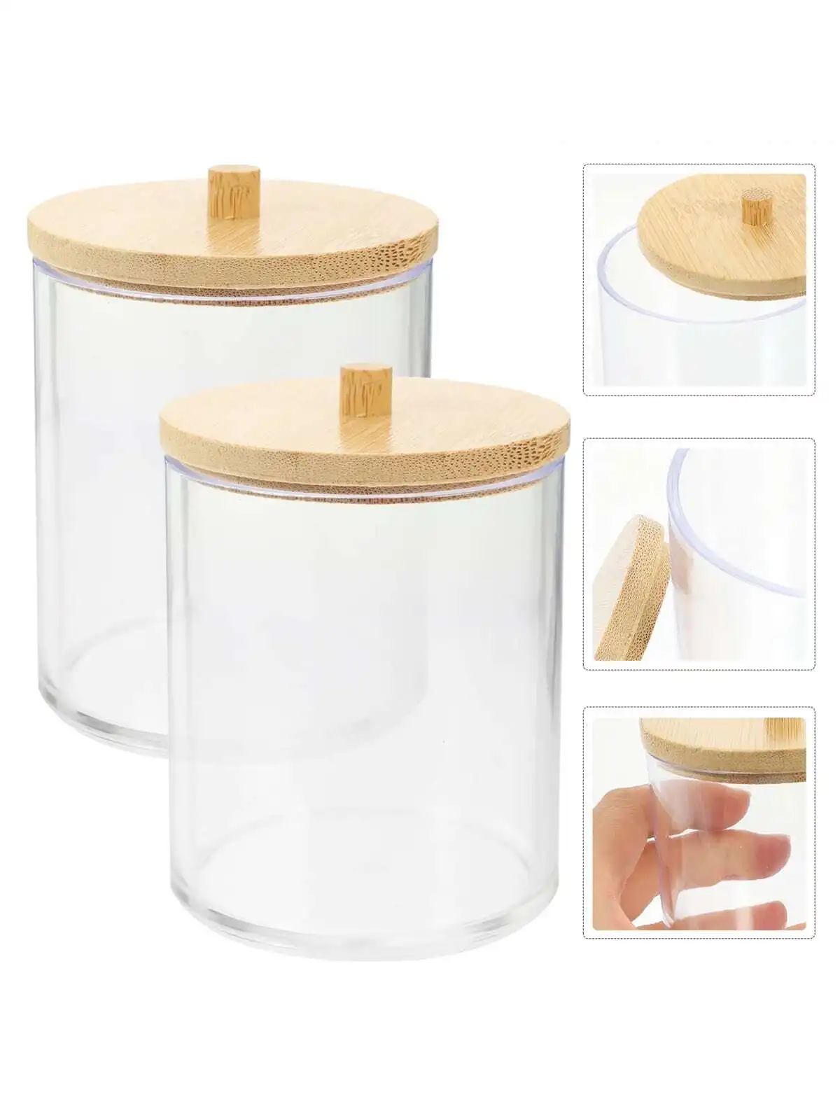 

Covered Makeup Brush Holder with Dustproof Lid, Large Capacity Acrylic Clear Cosmetic Brush Storage