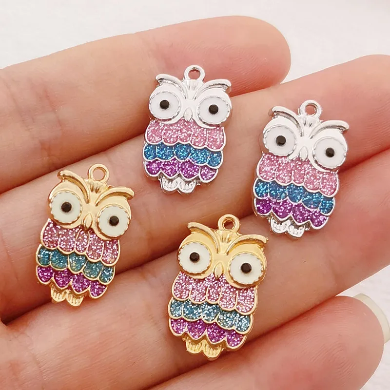 30 Ciondoli Gufo Smaltati Per Fai Da Te - Per Bracciali, Collane E Orecchini - Foto 6