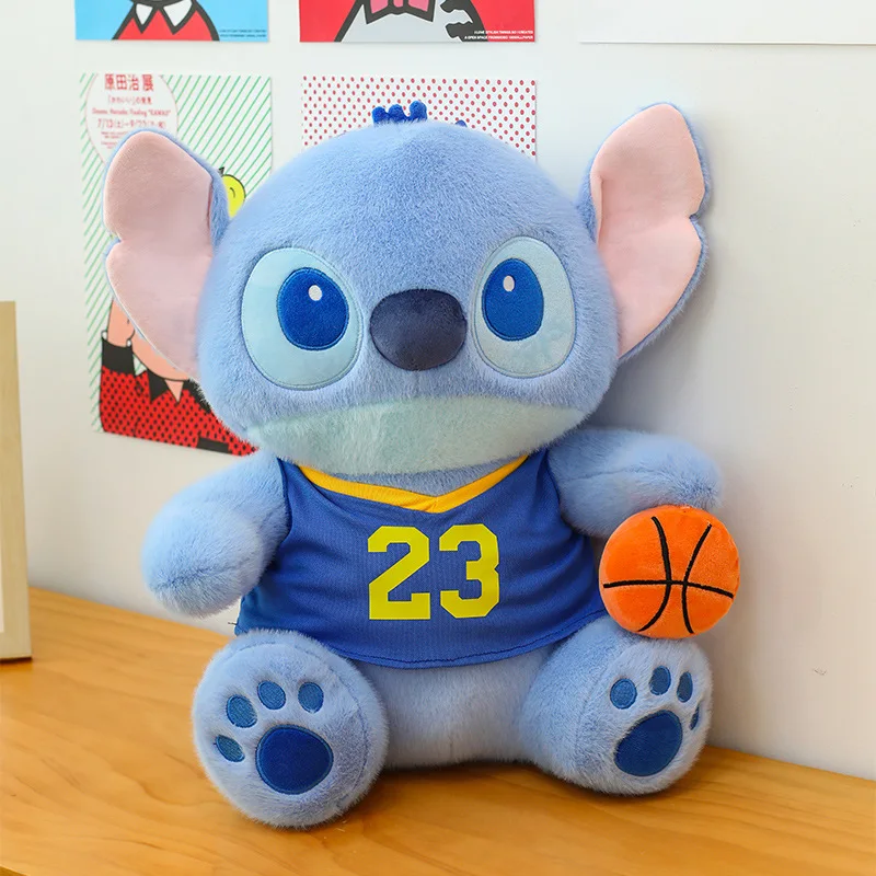 New Product Disney Cartoon Stitch Plush Doll Pillow Basketball Cartoon Baseball Creative Stitch Plush Pillow New Year Gift