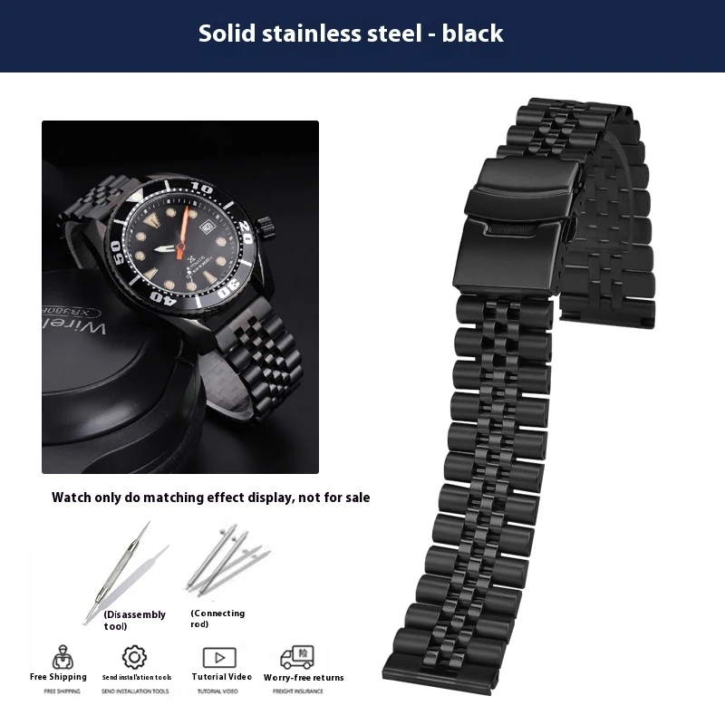 Stainless Steel Waterproof Watch Strap Bracelet in Various Sizes