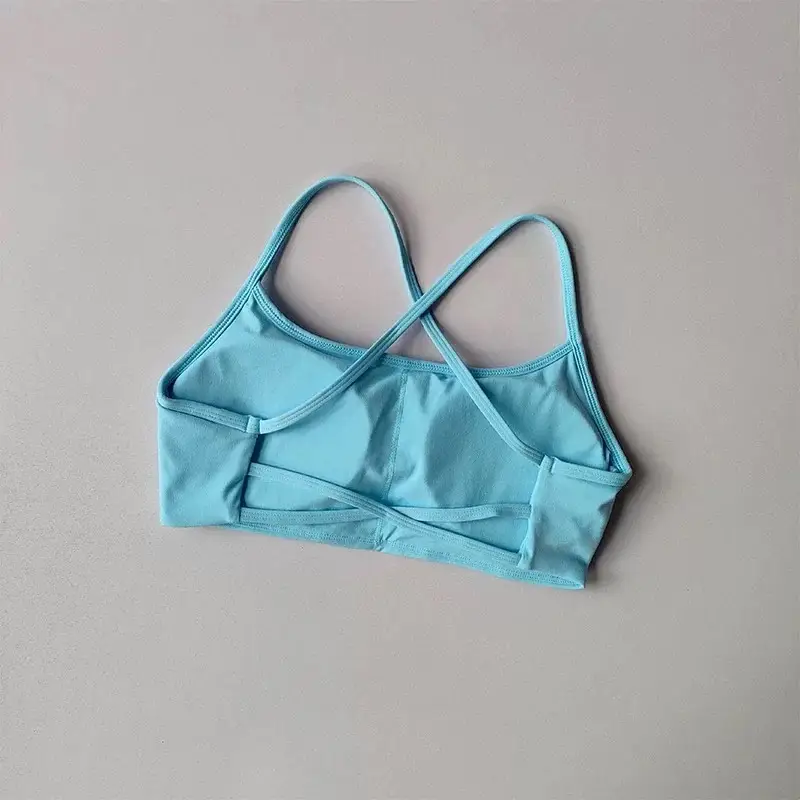 Women's Cross Back Sports Bra Shock Resistant Gathered Sexy Gym Running Bra Summer Yoga Vest Outdoor Comfortable Fitness Wear - Image 7