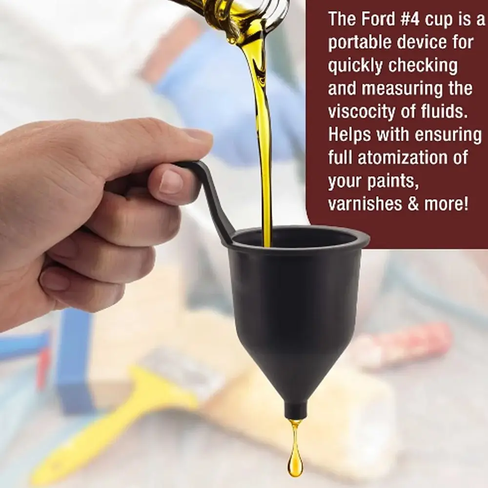 Black Plastic Viscosity Measuring Cup Liquid Consistency Thickness Cup Measure Paint Varnish Lacquer Inks Replace