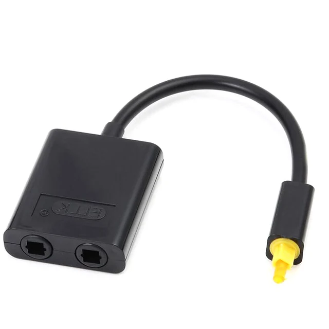 Répartiteur Audio optique numérique SPDIF, adaptateur de répartiteur  Toslink à 2 voies, 1 entrée 2 sorties SPDIF, Hub pour CD DVD - AliExpress