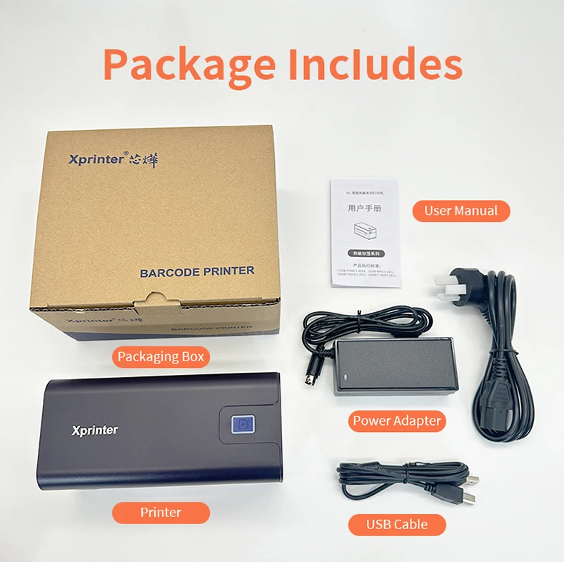 X-printer D46B 직접 감열 미니 라벨 프린터 FCC 인증 USB/BT/WIFI 203dpi 152mm/s 다양한 시스템과 쉽게 호환 가능