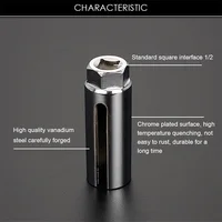 Sensor Socket Removal Tool Universal Oxygen Sensor Tool Repair Kit 22mm 1/2 Inch Professional for Repairing Installation 5