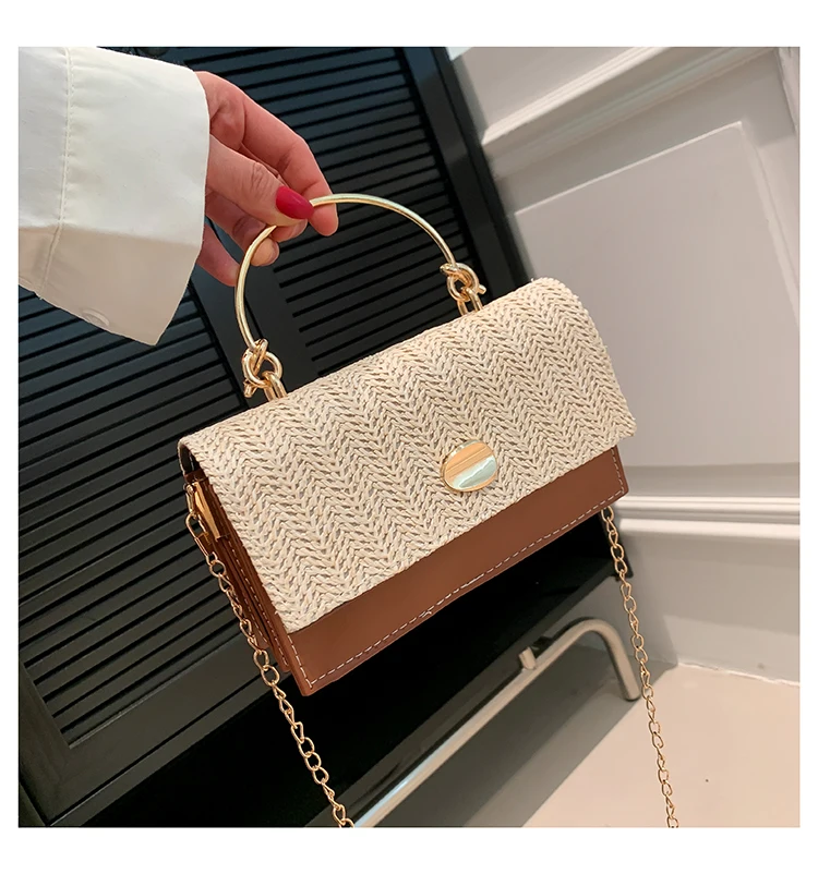 Fashion Pu Hasp Ladies Top-Handle Bags Braid Design 2024 New Brand Shoulder Bags for Women Free Shipping Bolsas Femininas