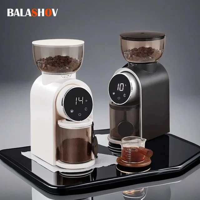 Electric Coffee Grinder Automatic Burr Mill Coffee Bean Grinder for Espresso American Coffee Pour Over Visual Bean Storage 1