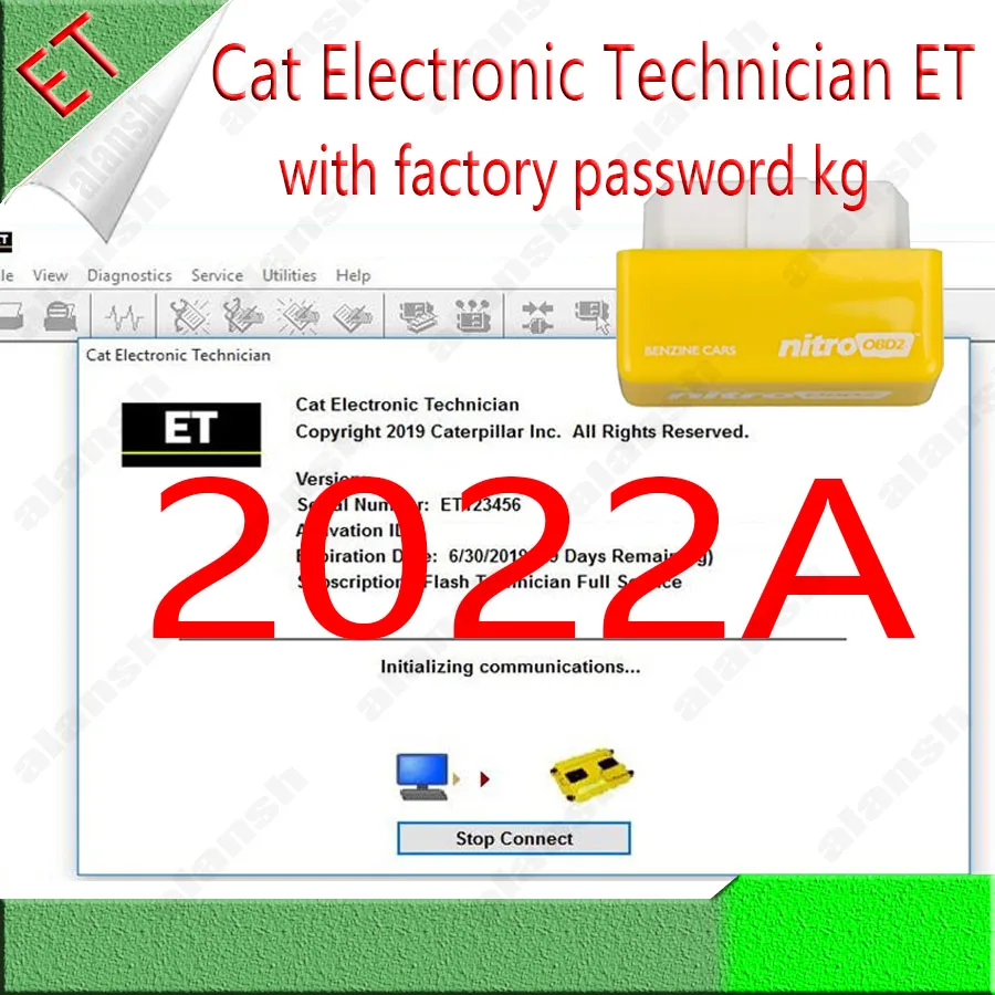 2022A Cat электронный техник ET с заводским паролем генератор ключей для CAT ET3 + Nitro Adatper