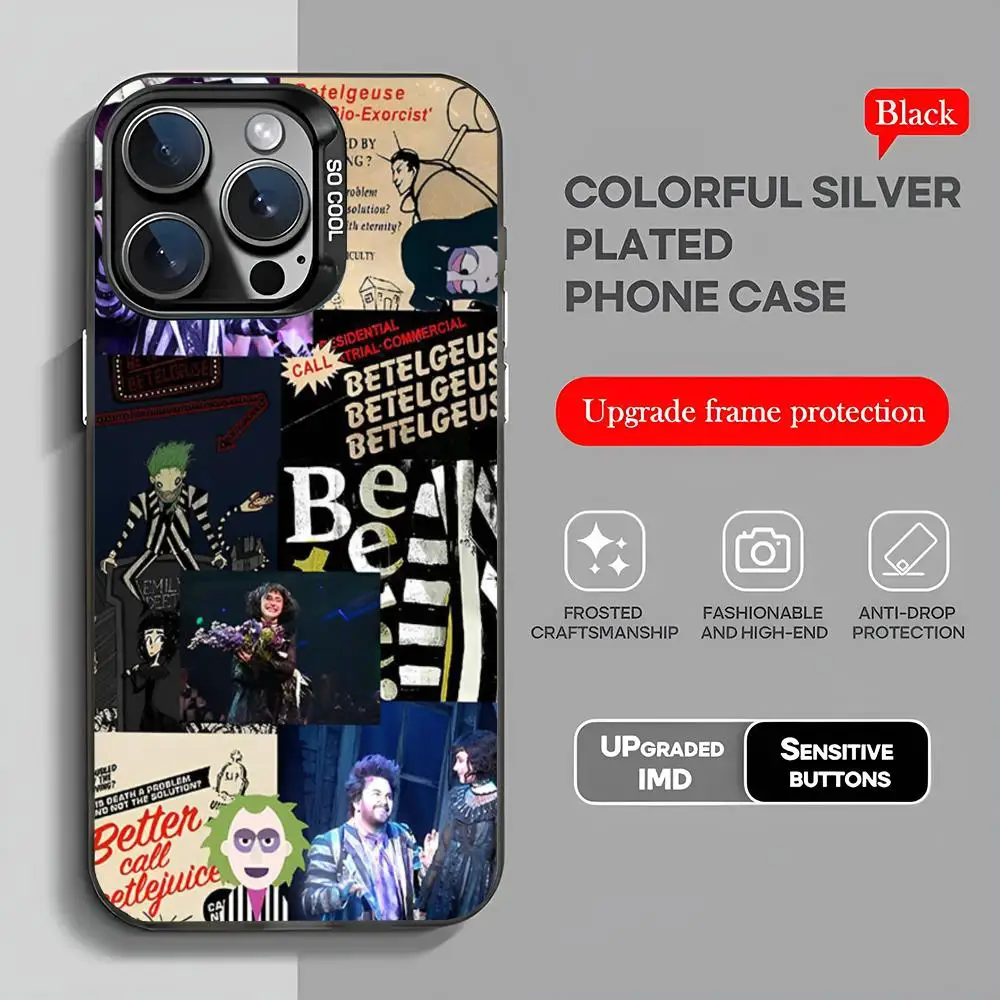 thumbnail image 1 of B-Beetlejuice 2 Phone Case 2024 IMD Case For IPhone 16 15 Pro XR XS 7 8 Plus SE2024 Shockproof Color Phone Funda Cover, 1 of 5