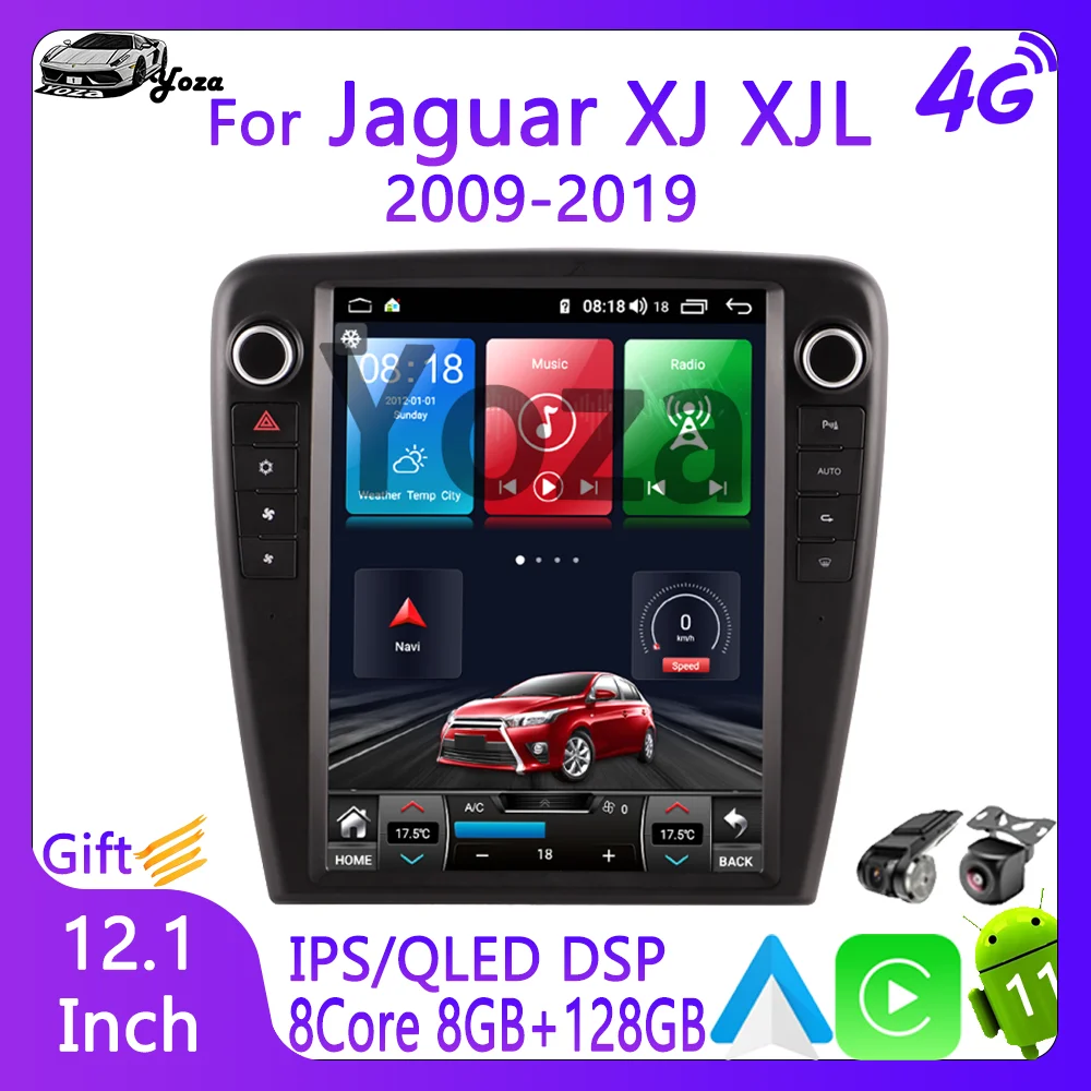 

Автомагнитола Yoza Carplay для Jaguar XJ XJL 2009-2019 Android11, экран Tesla, мультимедийный плеер, GPS-навигация, стерео, подарочные инструменты