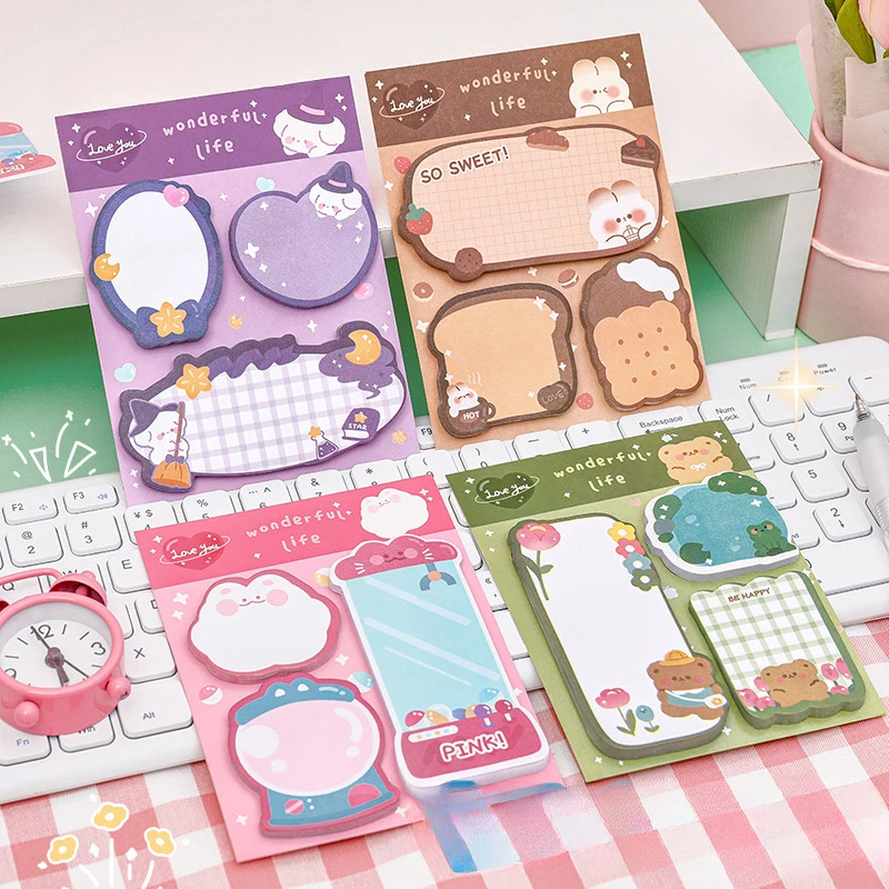 

Cartoon Combination Convenience Posting Creative Messages on Instagram N Times Posting Cute Notes for Students sticky tabs