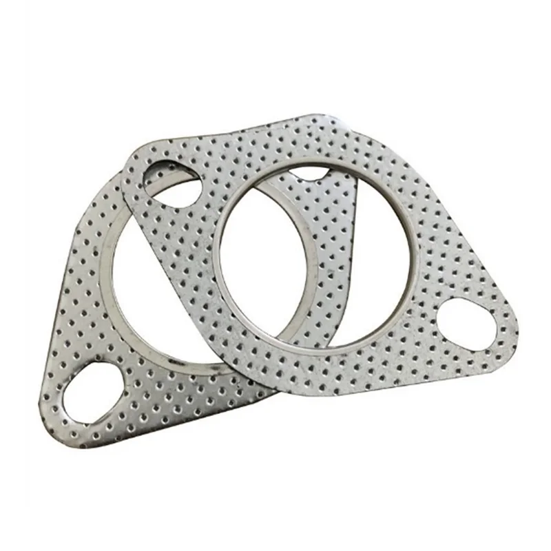 

High Temp Exhaust Gasket Graphite Replacement Sealing Pad Downpipe 2Bolt Flange Gasket Reinforced Car Accessories Muffler Gasket