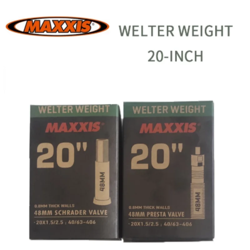 Maxxis Welter Peso 0,8Mm De Espesor Tubo Interior De 20 Pulgadas, Boquilla Av/Sv: 48Mm De Largo.