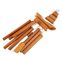 Bamboo Wind Chime Handmade Natural Ring Home Decor Wind Chime Hanging Ornament Outdoor Yard Wind Bell 1