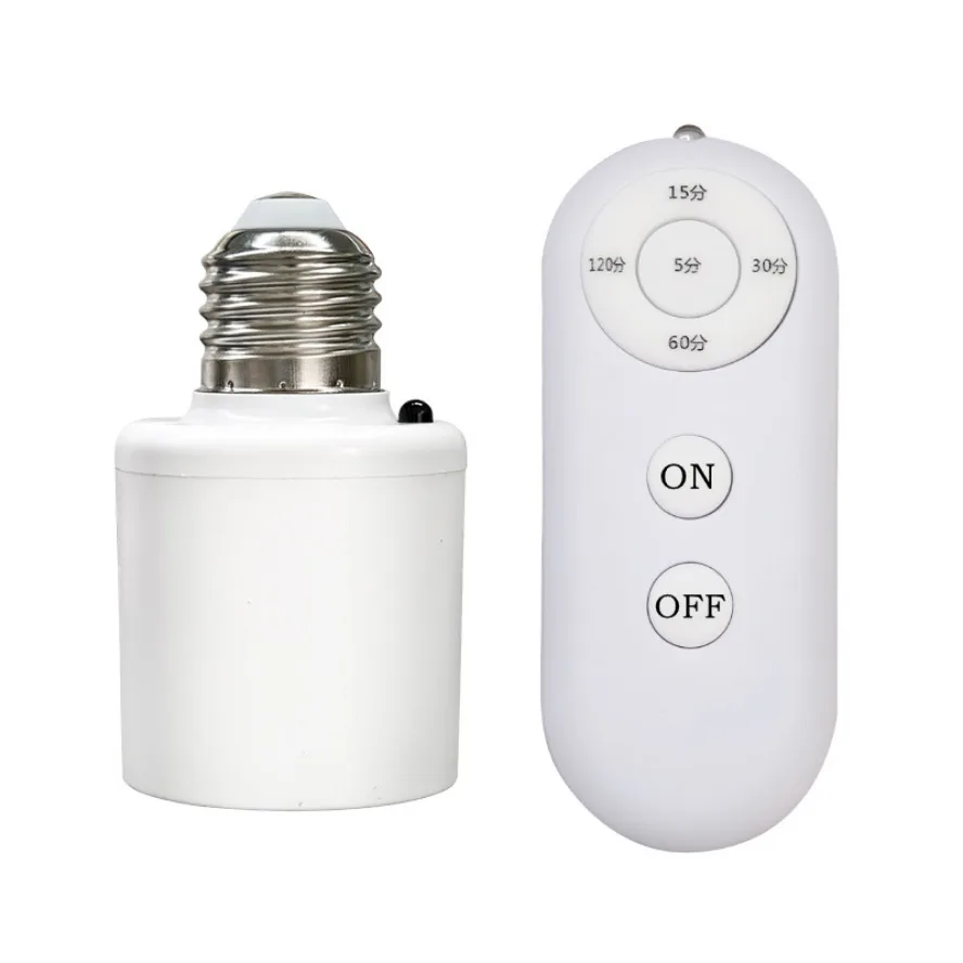 E27 60W wireless remote control smart timer switch lamp holder 110V 220V house multi light switch baby room bedroom timer