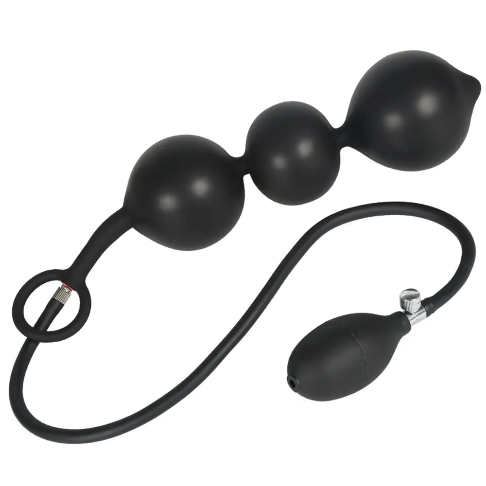 3 Airbags Opblaasbare Anale Kralen Butt Plug Prostaat Stimulator Mannelijke Masturbatie Product