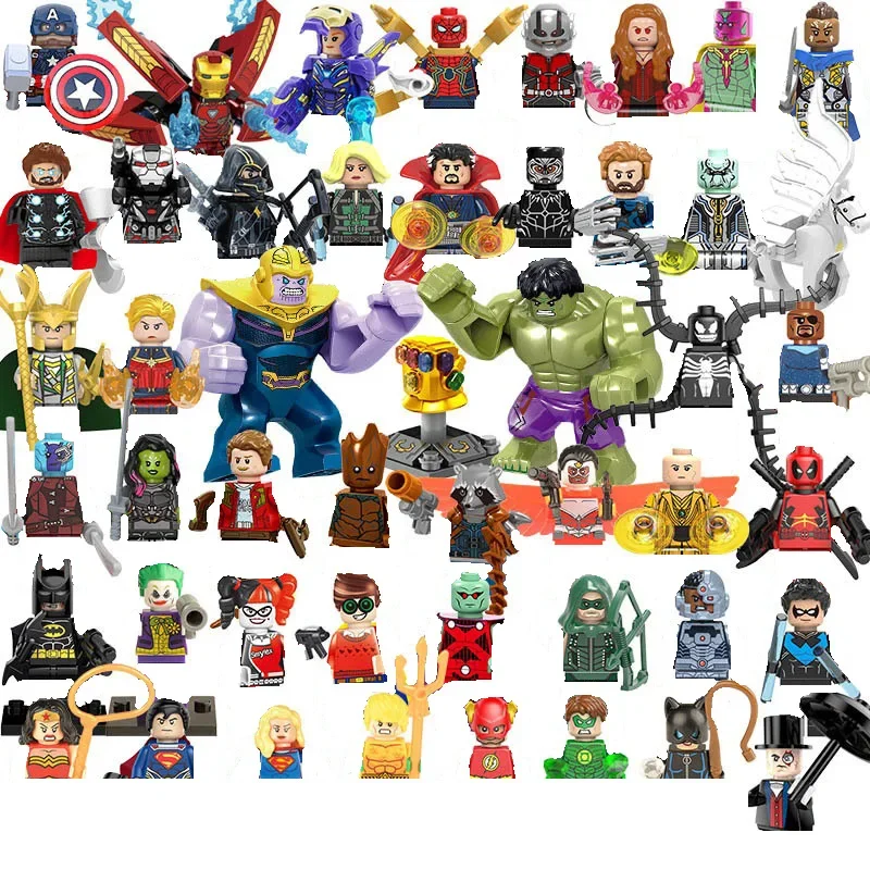

Набор мини-кубиков Marvel: MOC, супергерой, игрушка-пазл, сборка «сделай сам», Интерактивная экшн-фигурка, детский подарок на день рождения