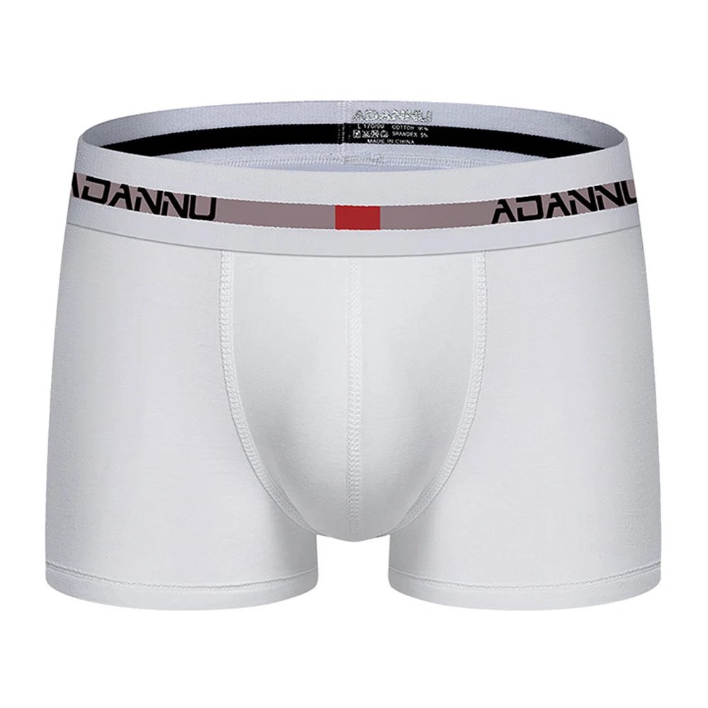 

Men's Underwear Solid Color Low Waist Sexy Boxer Briefs Letters Cotton Soft Boxer Cotton Letters Panties