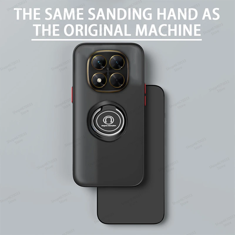 Magnetic Ring Holder Matte Armor Phone Case
