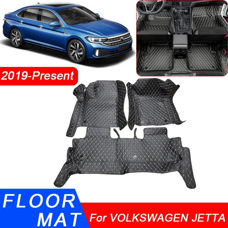 

3D Full Surround Car Floor Mat Liner Foot Pads PU Leather Waterproof Carpet Cover Accessories For Volkswagen JETTA A7 2019-2025
