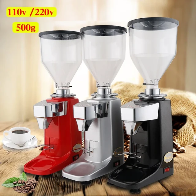 Xeoleo Electric Coffee grinder Coffee bean miller Espresso coffee machine 8  Steps Anti-jump 60mm Flat Burr grinder 100W - AliExpress