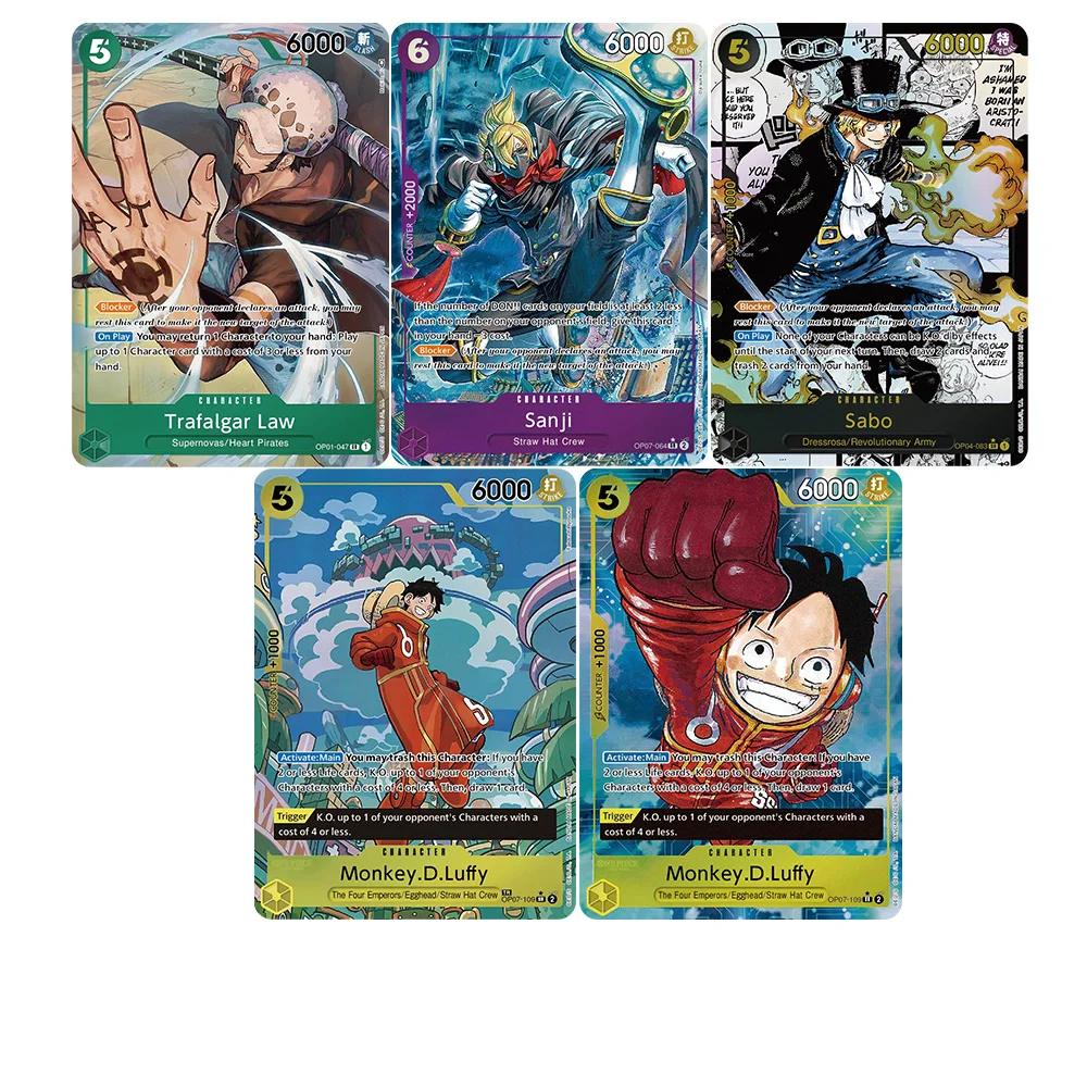 Anime One Piece OPCG English Leader Luffy Nami Sanji Sabo Boa