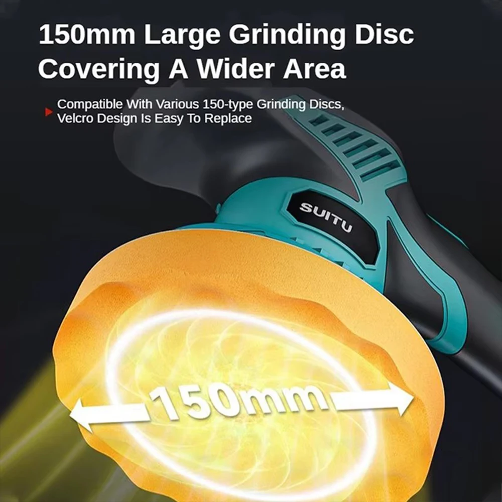5500RPM Cordless Polisher 8 Gears Rechargeable Car Polishing Machine Electric Rotary Tool For Makita 21V Battery 2