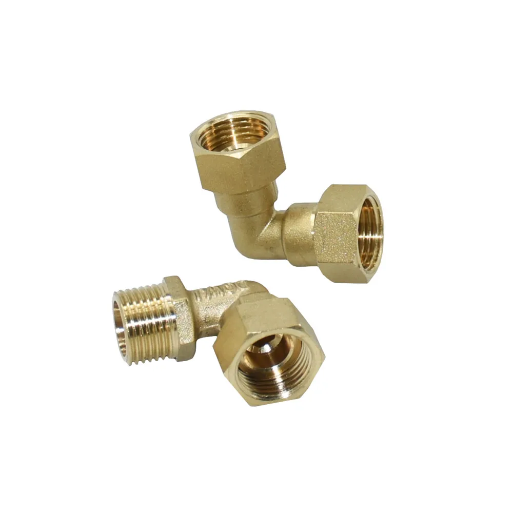 Brass G1/2 G3/4 G1 Male Female Thread Connector Elbow Copper Repair Fittings Copper Metal Threaded Water Pipe Connector