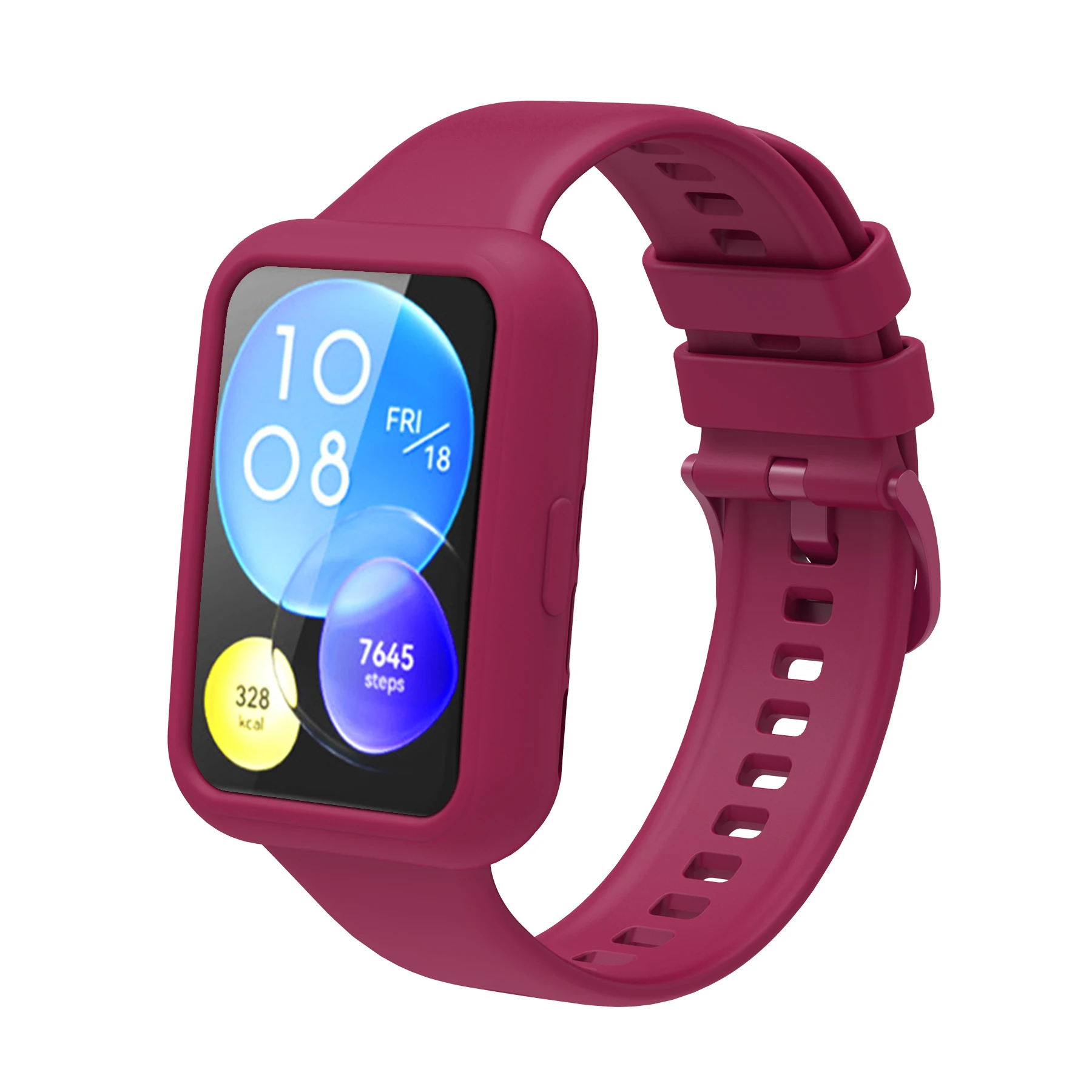 Premium 2-in-1 Silicone Smartwatch Case & Strap Combo - Universal Fit