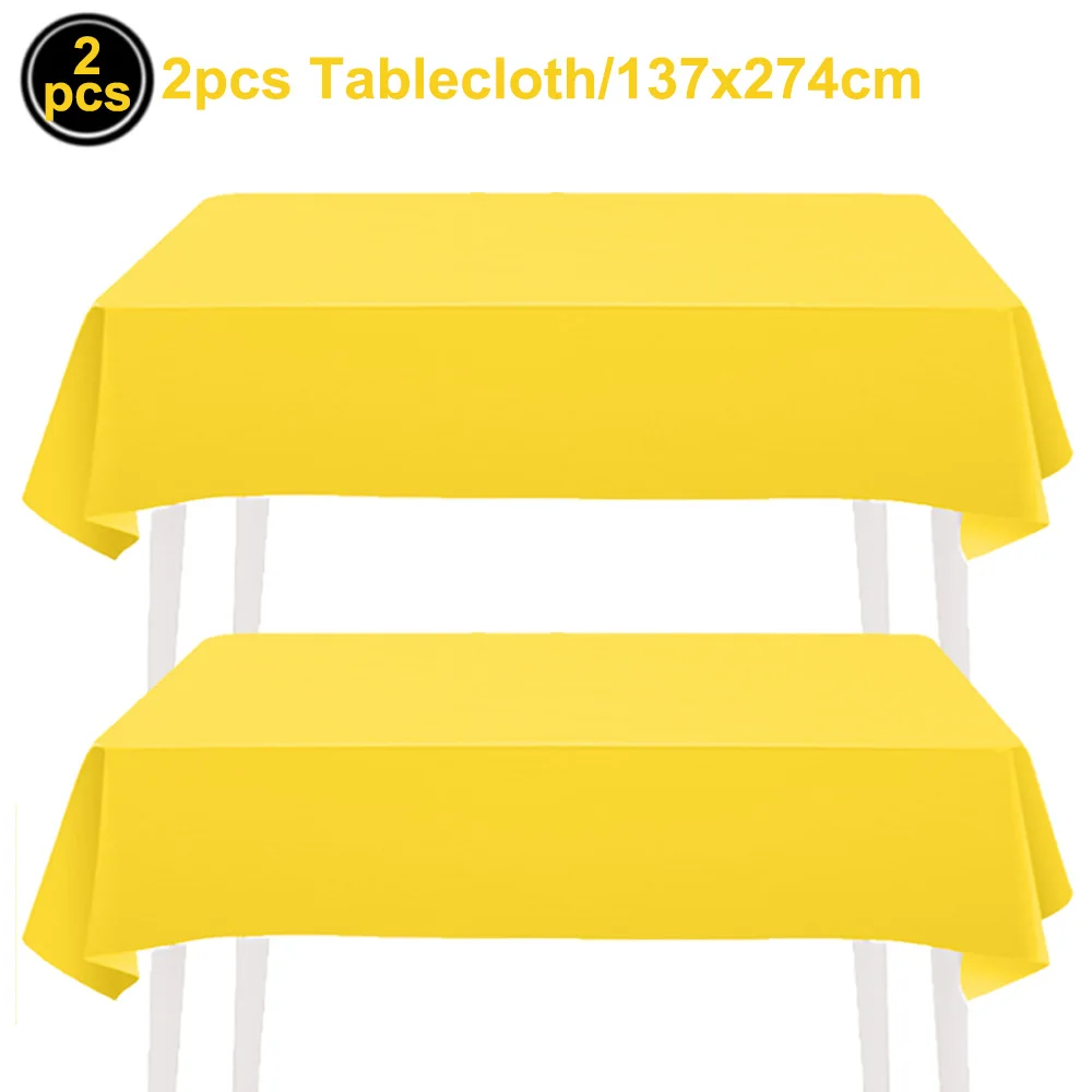 Yellow Party Supplies Tableware Set - Paper Plates, Napkins, and Cups