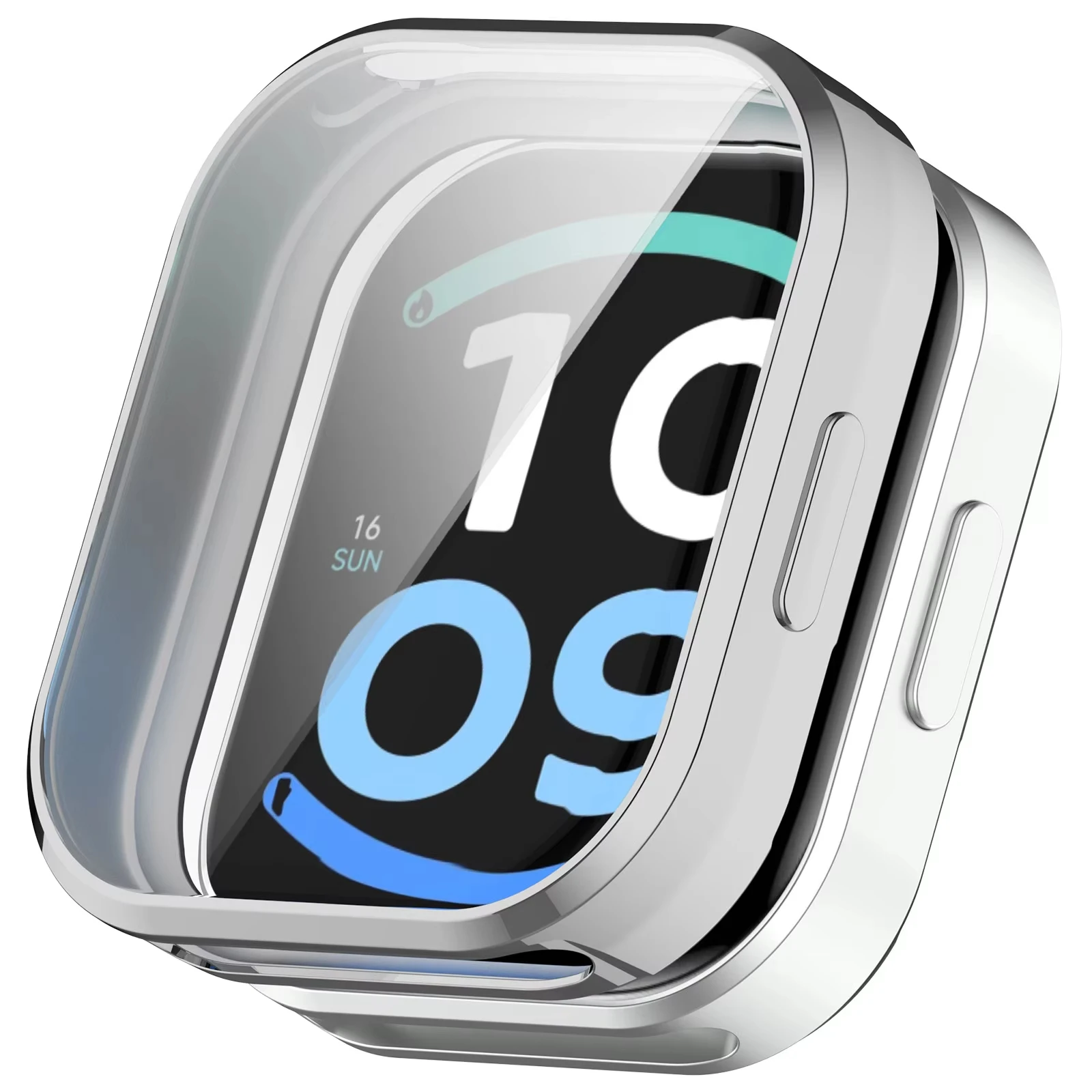 Premium Glass PC Case with Anti-Scratch Bumper - Protective Cover for Smartwatch Accessories