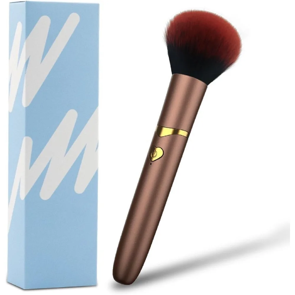 2-in-1 elektrischer Make-up-Pinsel, 10 Vibration Bullet Foundation, multifunktional, weich, flauschig, tragbar, wiederaufladbar, Detail-Make-up-Werkzeug 1