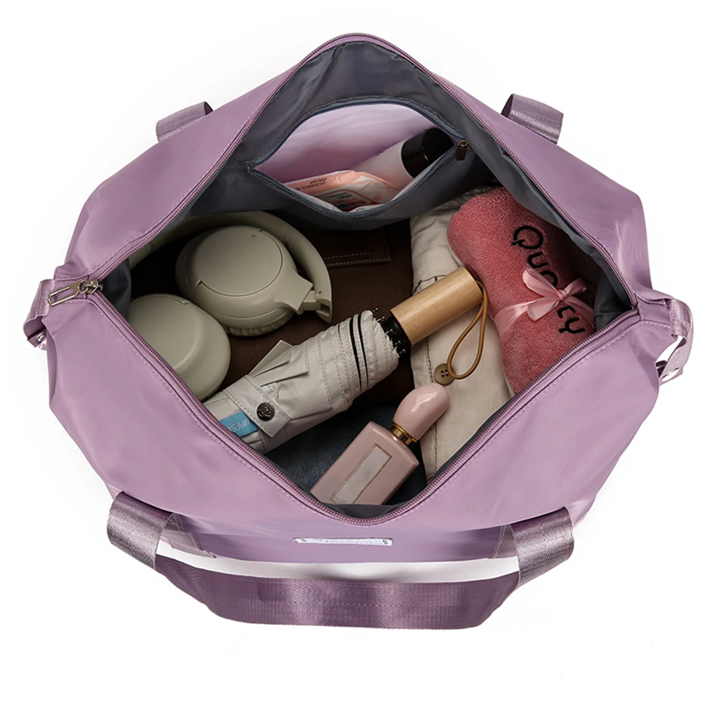 Expandable Duffle Pack Lightweight Collapsible Trolley Bag Large Capacity Dry-Wet Separation Unisex Business Trip Bag