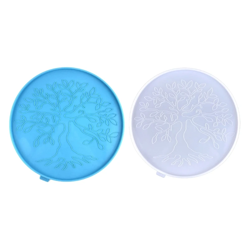 

Tree of Life Resin Mold Wall Art Silicone Mold Round Coasters Tray Mold Wall and Door Art Decorations Mold for DIY Craft K3ND