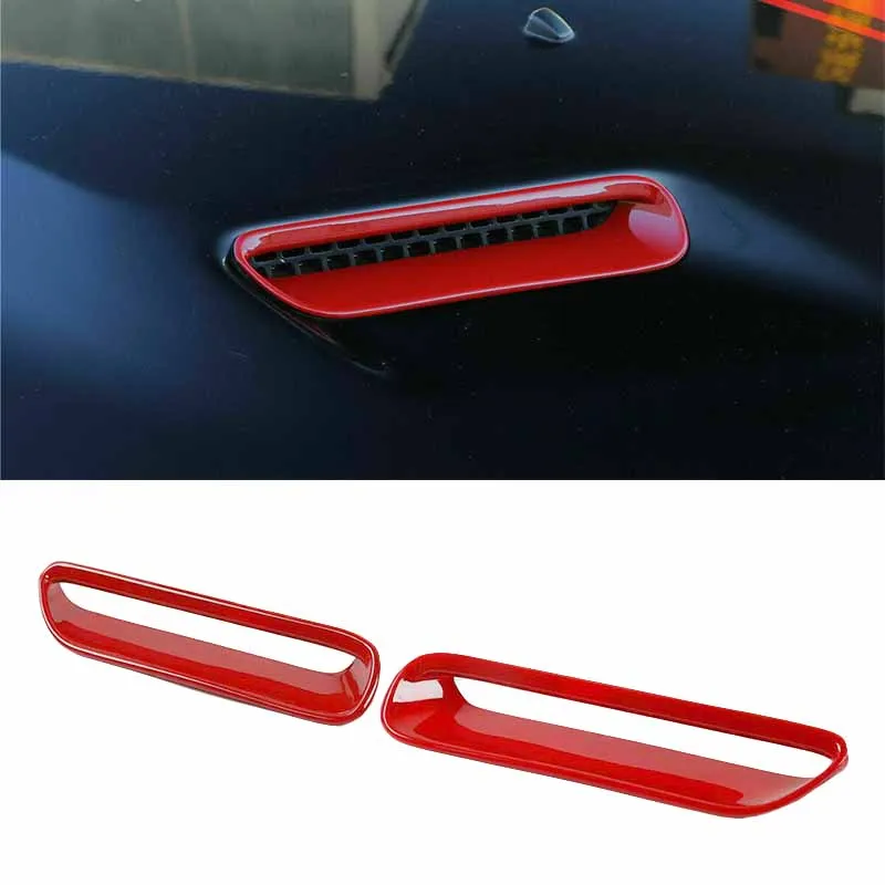 Pair Red Abs Car Left Right Front Hood Scoop Air Vent Bezel Cover Trim  Fit For Dodge Challenger 2009 2010 2011 2012 2013 2014 Car Stickers  AliExpress