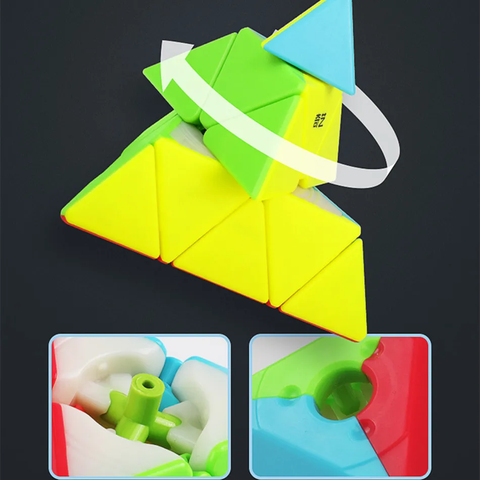 QIYI Qiming S2 Pyraminx 3x3x3 매직 스피드 큐브 Qiming A 피라미드 전문 퍼즐 피젯 장난감, 어린이 선물