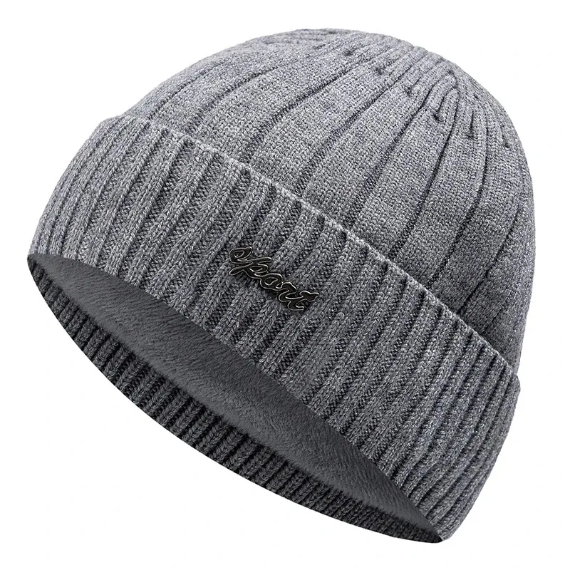 Unisex Winter Hat Plush Fleece Warm Cap Straight Design Soft Beanie Hat For Men Women Outdoor Thicken Ski Sports Knitted Hat