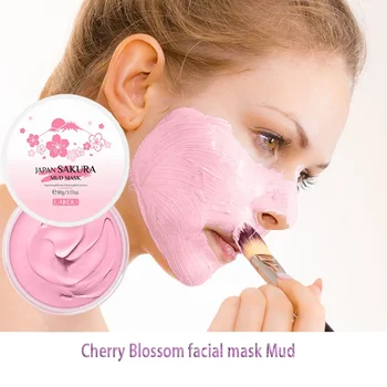 Laikou Sakura Mud Mask Deep Cleansing Oil Control Balance Antioxidan Shrink Pores Remove Blackheads Refreshing Facial Mask90/25g 1