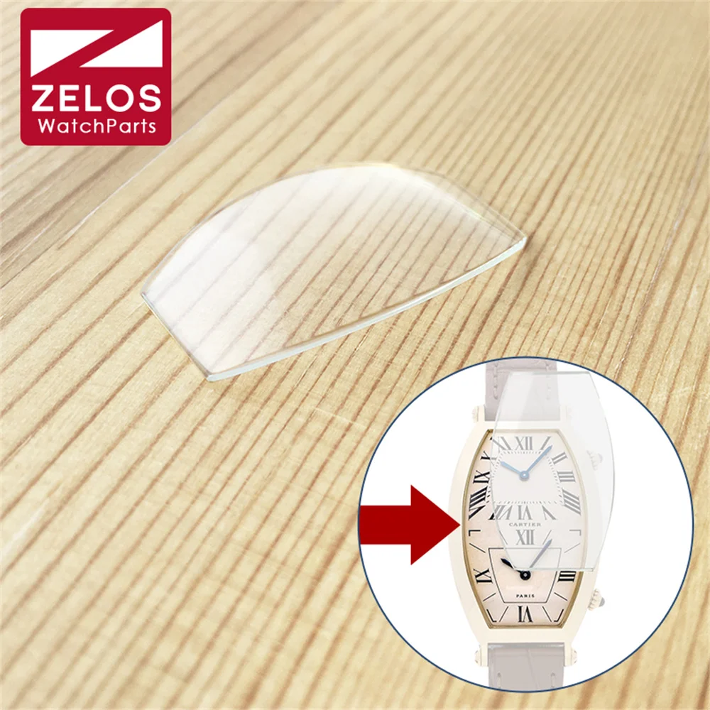 Vetro Zaffiro Curvo A Cupola Con Guscio Di Tartaruga Per Orologio Dual Time Zone Cartier Tonneau