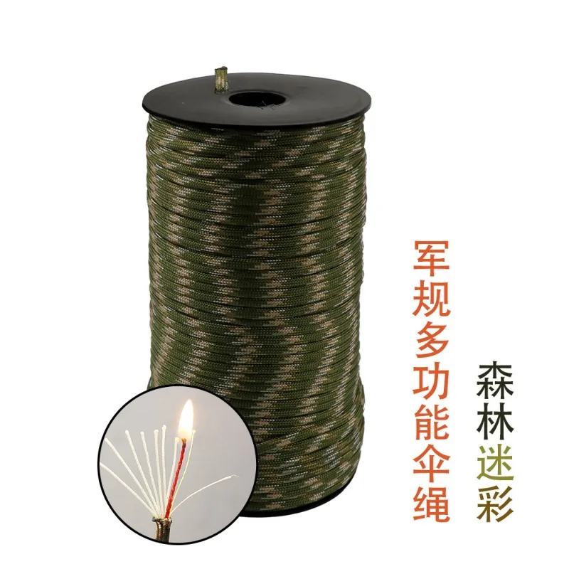 

Outdoor 10 core multifunctional umbrella rope survival fire rope bracelet woven rope camping packaging tent wind rope 100 meters